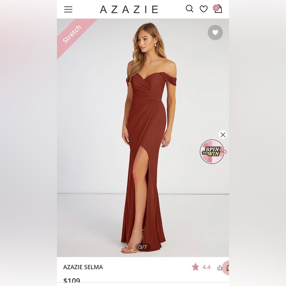 Azazie Selma Dress in Terracotta